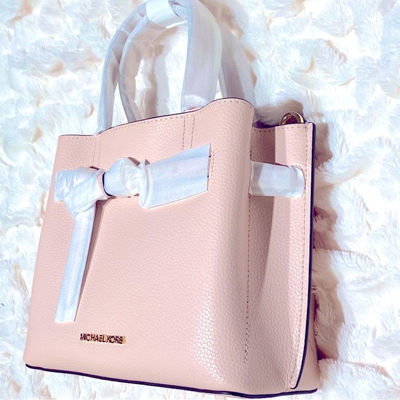 🌷BRAND new michael kors blush pink small pebbled leather satchel crossbody bag - Picture 7 of 10